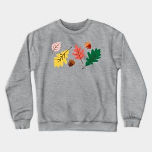 Fall leaves and acorns Crewneck Sweatshirt